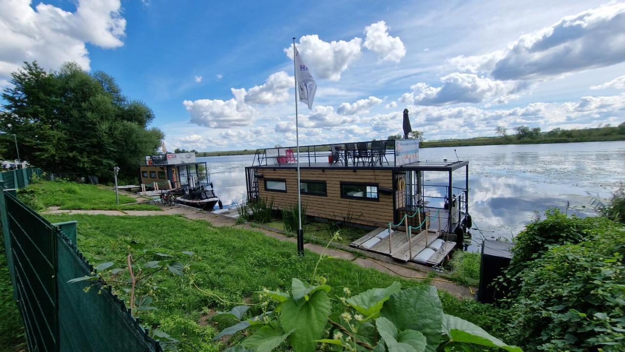 Hausboote Unteres Odertal Hausboot Kranich Hotel Schwedt Kültér fotó